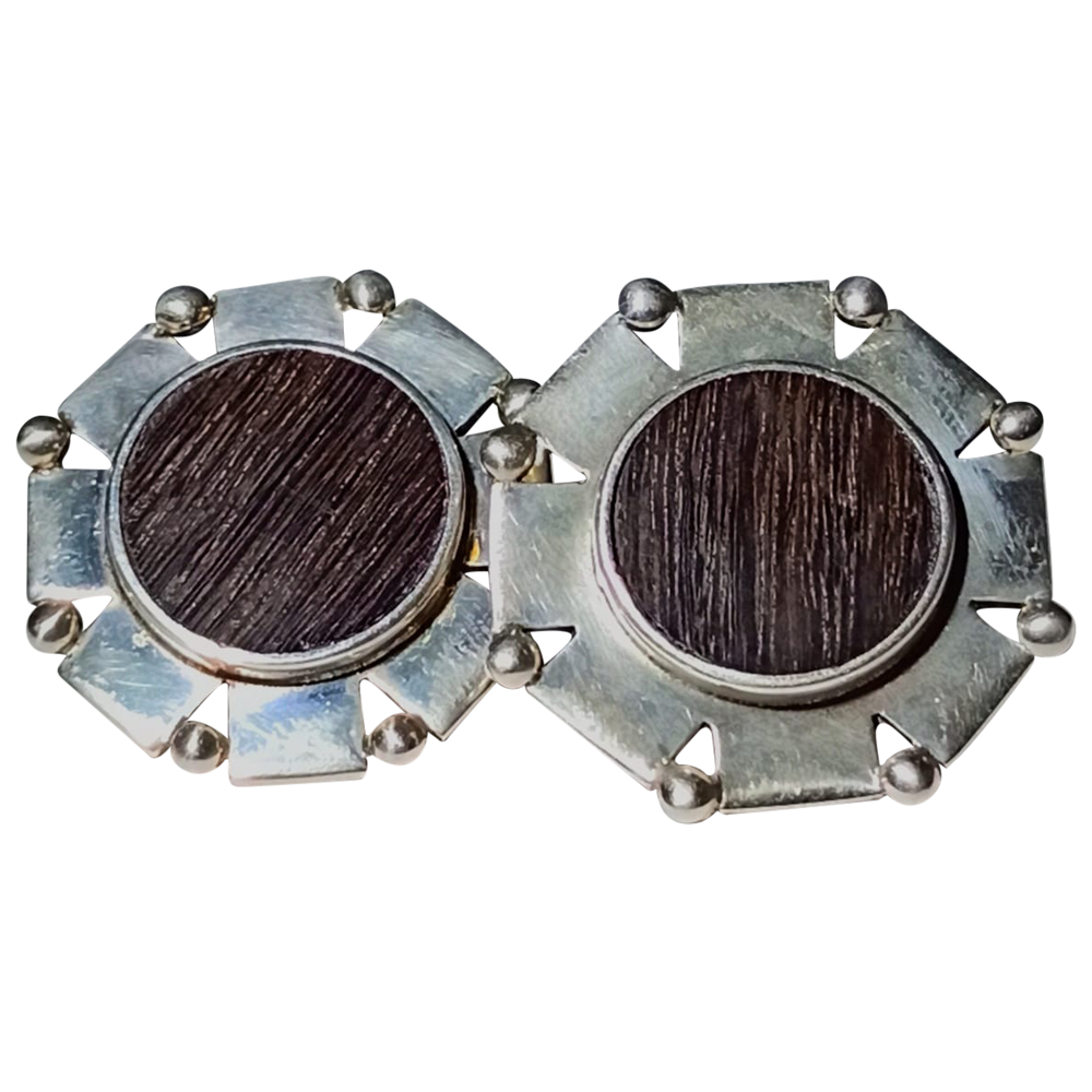 Pendientes redondos de madera