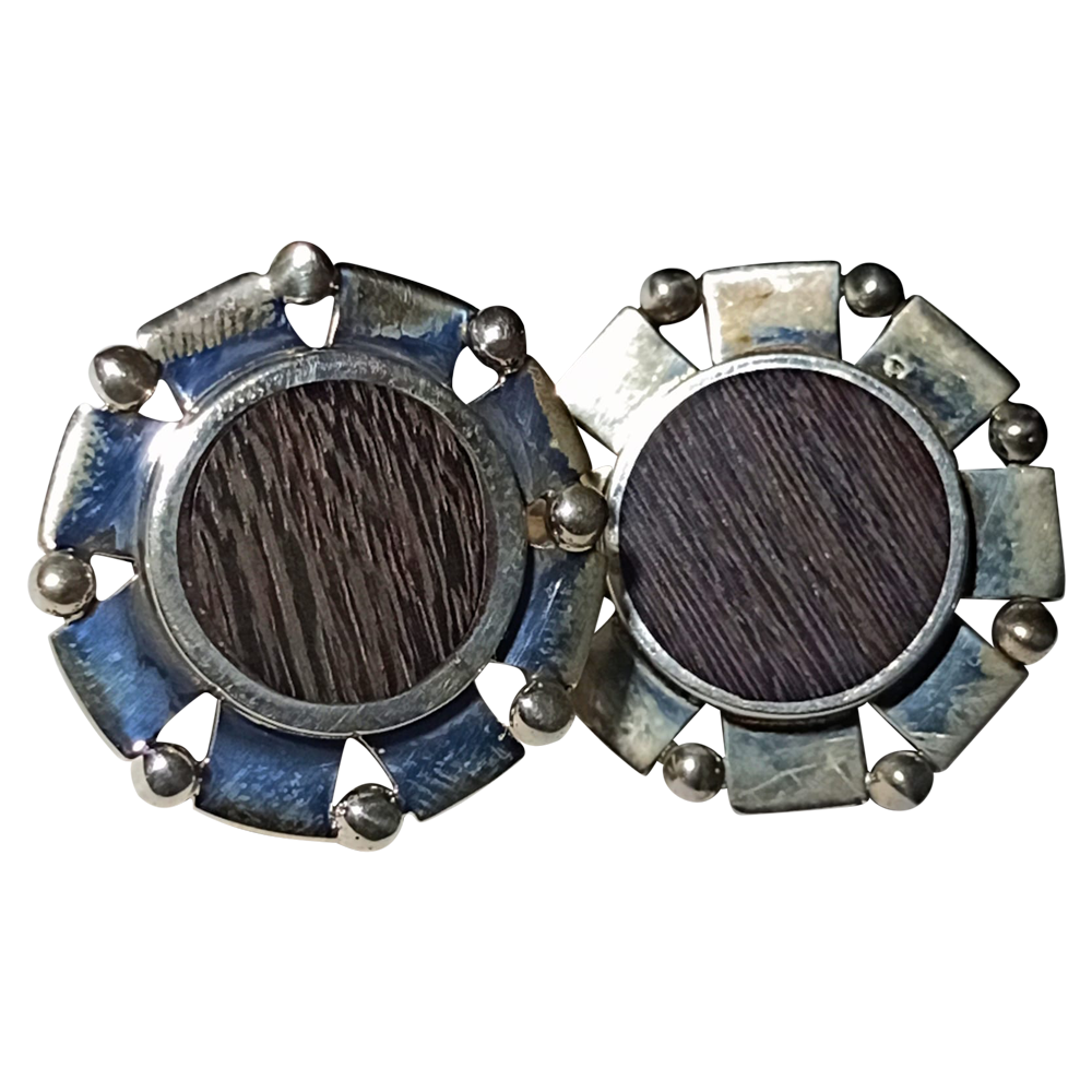 Pendientes redondos de madera 2