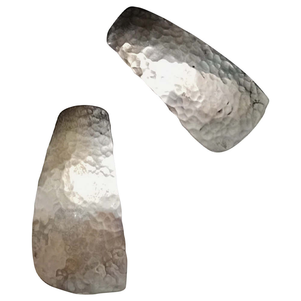 Flattened Hammered Earrings