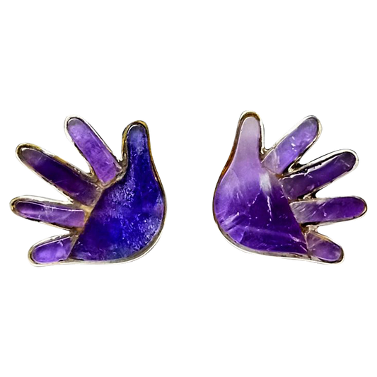 Pendientes de mano de amatista