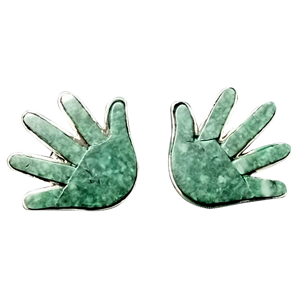 Malachite Hand Earrings