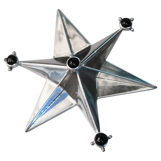 Broche de ónix en forma de estrella