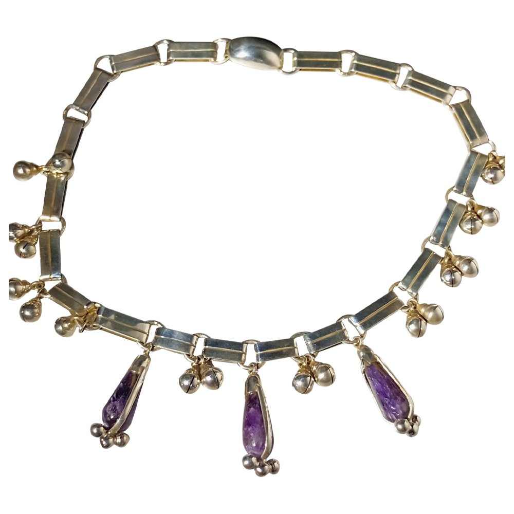 Collar de campana de amatista