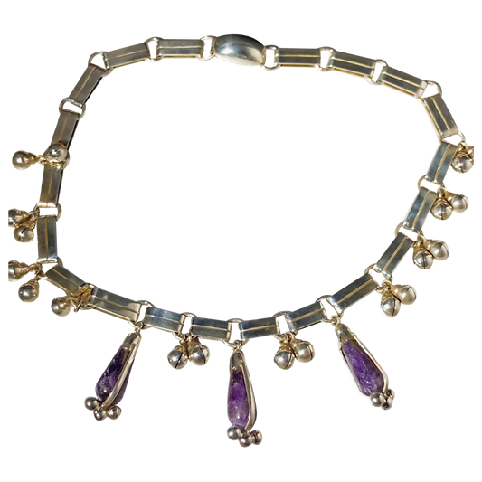 Collar de campana de amatista