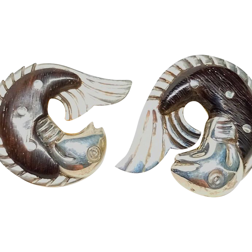 Wooden Fish Earrings