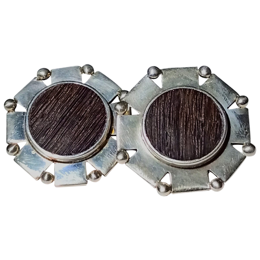 Pendientes redondos de madera