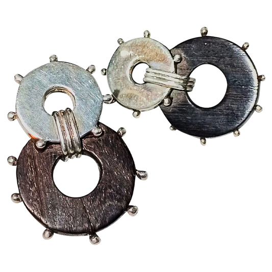 Pendientes de engranaje de madera 2