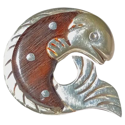 Wooden Fish Brooch