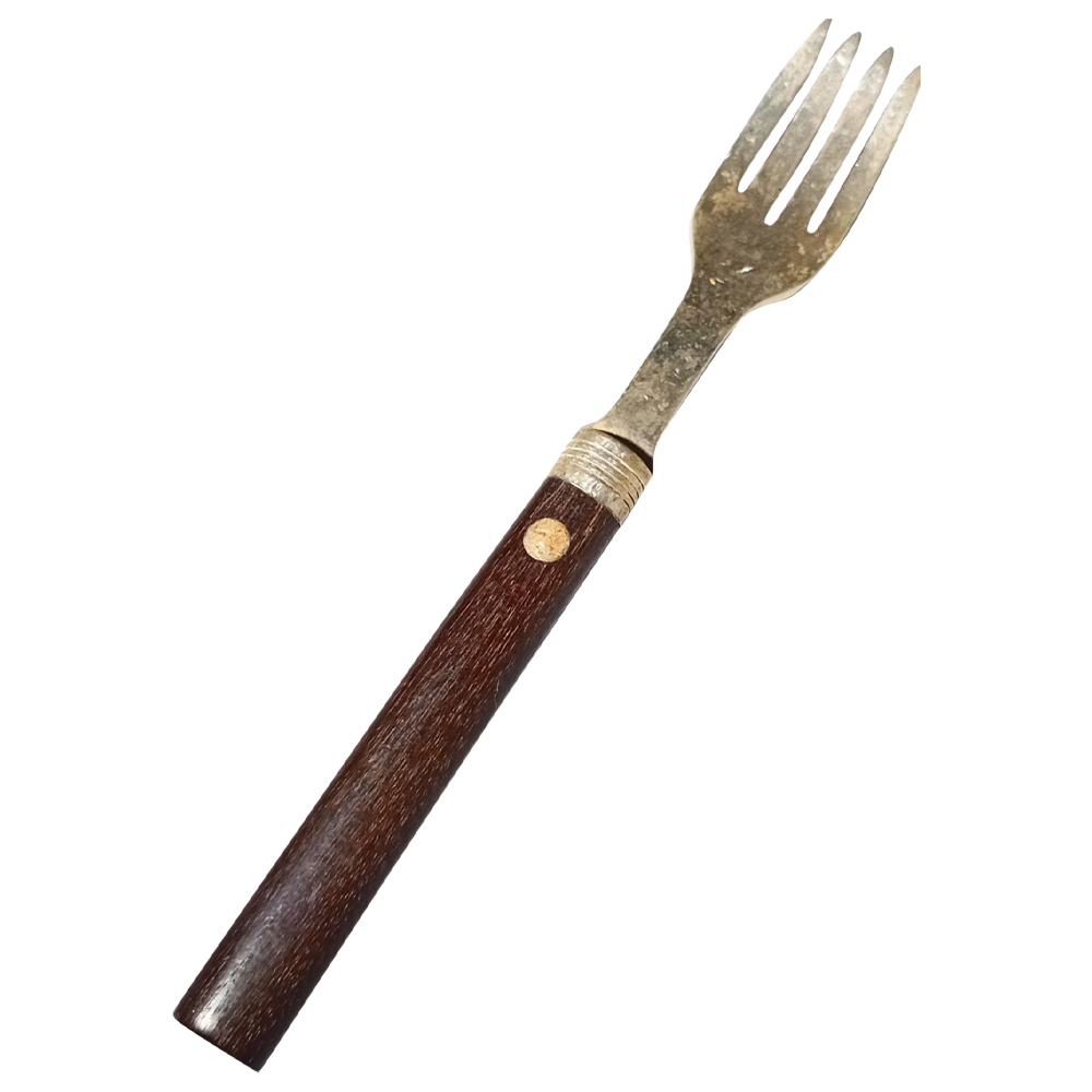 Tenedor con mango de madera 5