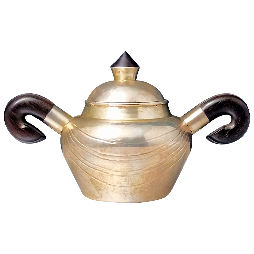 Azucarero con asas de madera