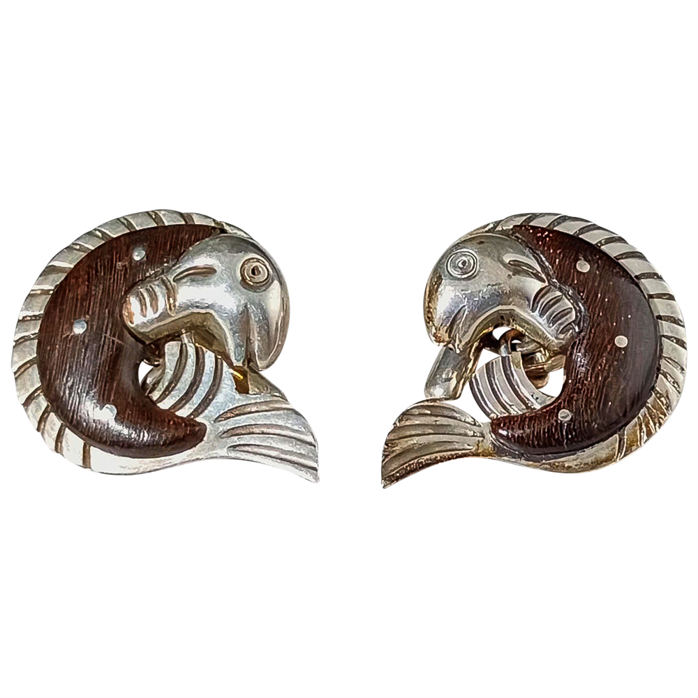 Wooden Fish Cufflinks