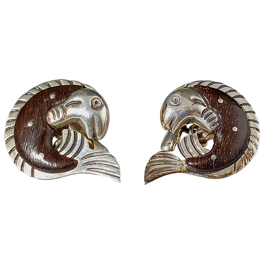 Wooden Fish Cufflinks